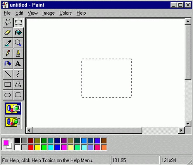  Đây là phiên bản gốc của ứng dụng Paint trên Windows XP 