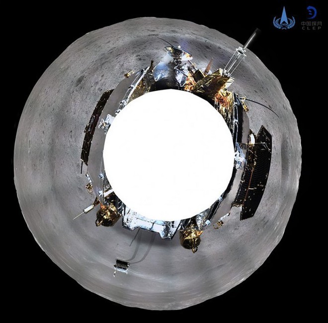 Cận cảnh quá trình hạ cánh và bức ảnh panorama đầu tiên về Mặt Trăng do tàu thăm dò Hằng Nga 4 gửi về Trái Đất - Ảnh 2.
