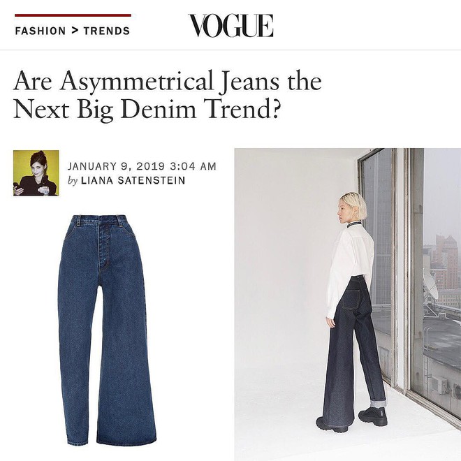 Chiếc quần jeans bên loe bên xìu giá 8 triệu 7 hứa hẹn phá đảo làng thời trang năm 2019 - Ảnh 4.