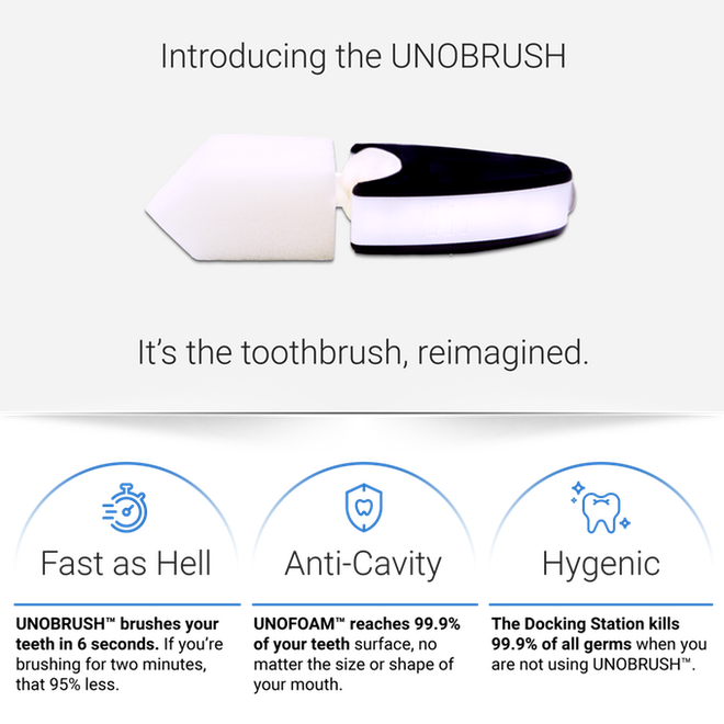 UNOBRUSH: Bàn chải điện trông như que kem, ngậm 6 giây là răng miệng sạch bong, gọi được 29.5 tỷ vốn trên Indiegogo - Ảnh 2.