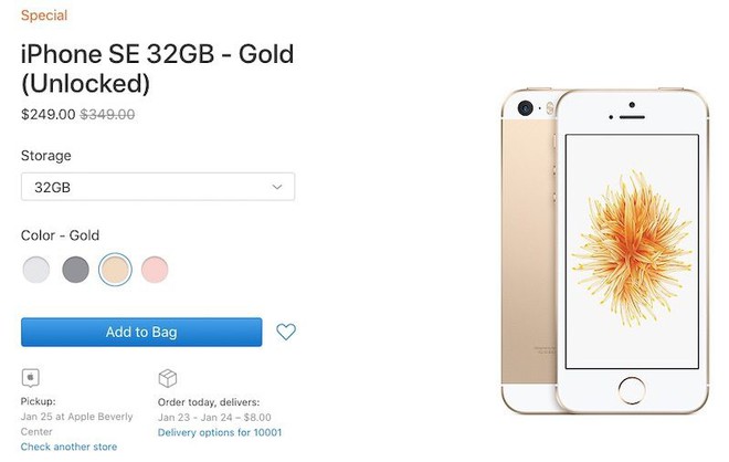 Apple xả kho iPhone SE với giá thấp hơn 100 USD cho bản 32GB và thấp hơn 150 USD cho bản 128GB - Ảnh 1.