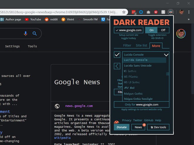 Với tiện ích này bạn có thể biến bất kỳ trang web nào thành dark mode, rất thích hợp với cú đêm - Ảnh 13.