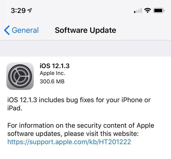 Apple ra mắt bản cập nhật iOS 12.1.3 sửa lỗi trên iPhone, iPad và HomePod - Ảnh 2.