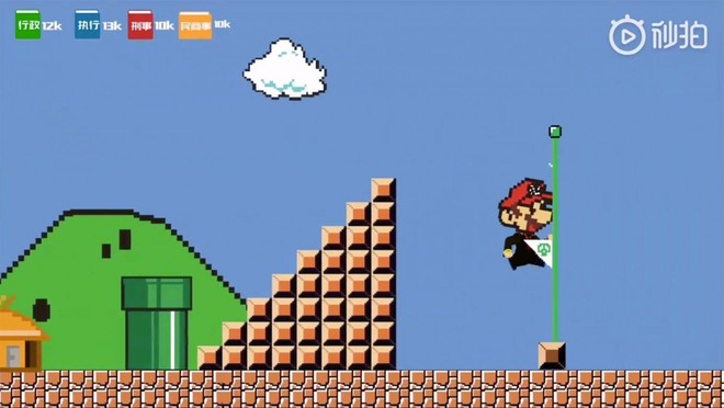 Tòa án Trung Quốc bị tố đạo nhái game Mario để làm video khoe thành tích - Ảnh 3.