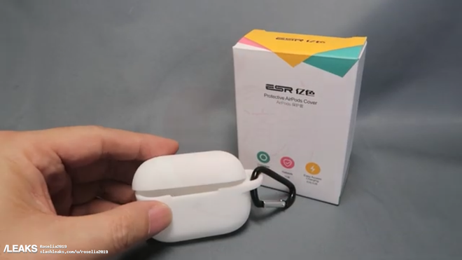 Rò rỉ hình ảnh thực tế đầu tiên của vỏ hộp sạc AirPods Pro, tiết lộ thiết kế mới - Ảnh 5.