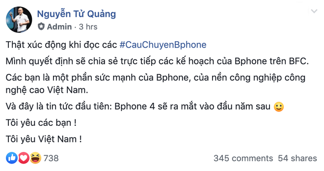 CEO BKAV Nguyễn Tử Quảng xác nhận Bphone 4 sẽ ra mắt đầu năm sau - Ảnh 2.