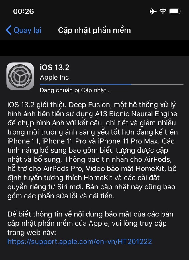 Apple ra mắt iOS 13.2: Sửa hàng loạt lỗi, Deep Fusion trên iPhone 11, hỗ trợ AirPods Pro - Ảnh 1.