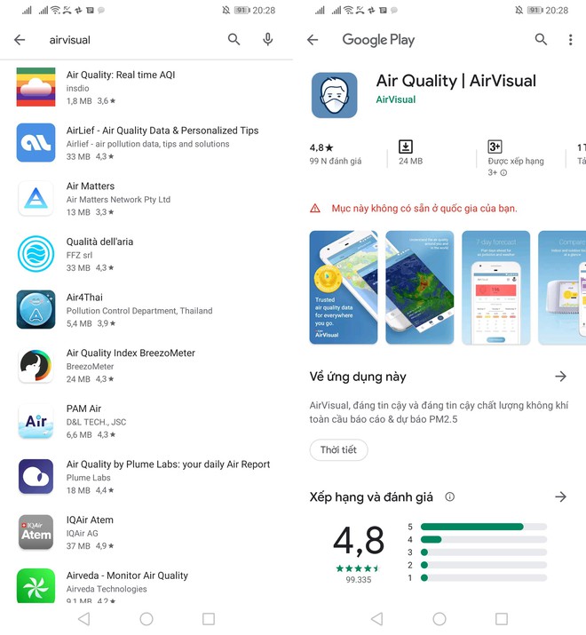 AirVisual đột ngột biến mất tại VN: Không thể cài ứng dụng, fanpage Facebook chặn người Việt - Ảnh 2.