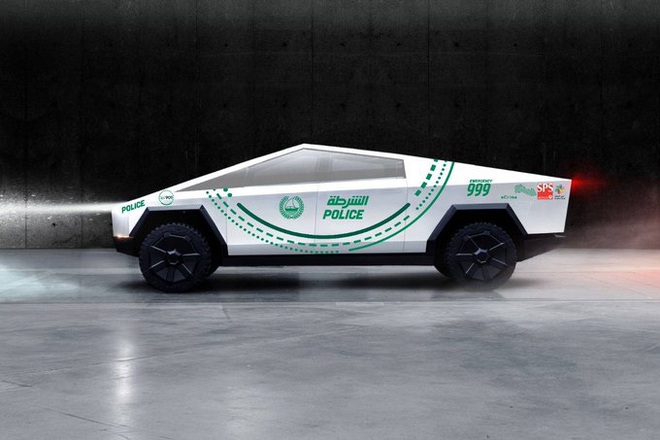 Đội tuần tra toàn siêu xe của cảnh sát Dubai sẽ có thêm thành viên mới là Tesla Cybertruck - Ảnh 1.