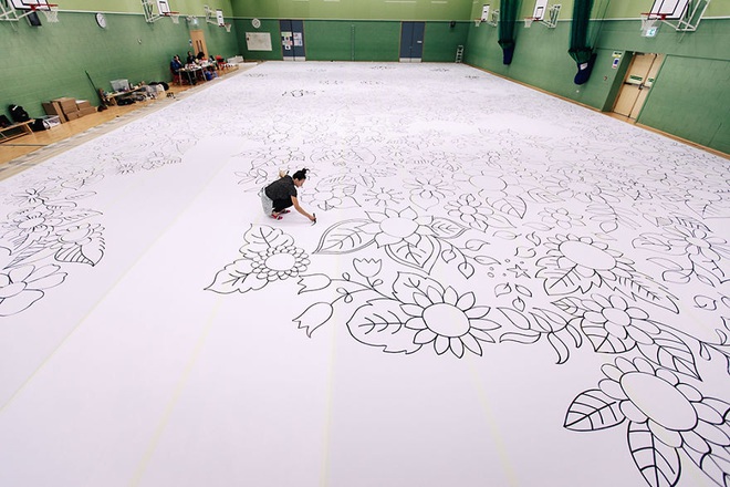 Đây là bức tranh lớn nhất thế giới với kích thước hơn 500m2, được vẽ liên tục trong vòng 12 tiếng - Ảnh 4.