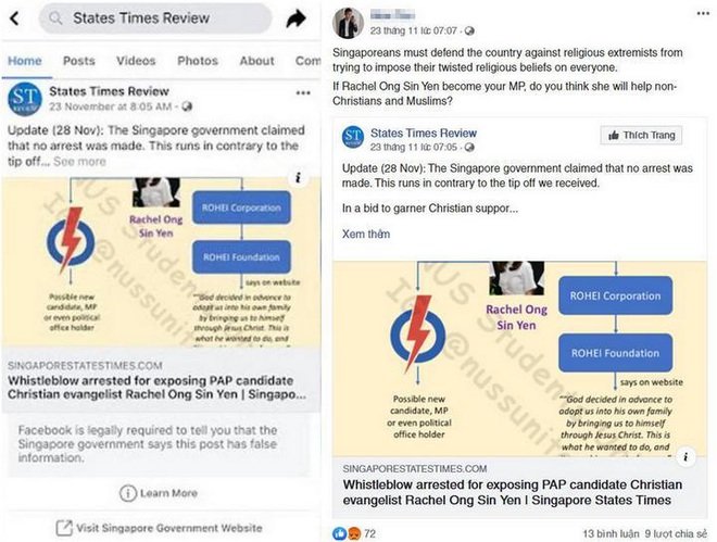 Lần đầu tiên trong lịch sử, Facebook phải đính chính lại bài đăng của người dùng theo yêu cầu của chính phủ Singapore - Ảnh 2.