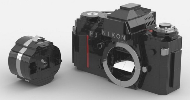 Ngắm mô hình máy phim Nikon F3 cực độc làm từ hàng trăm khối Lego lắp ghép với nhau - Ảnh 1.