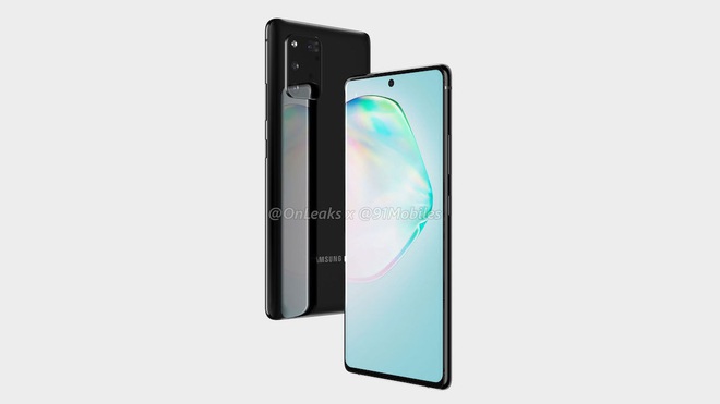 Galaxy A91 (S10 Lite) lộ ảnh render với màn hình đục lỗ giống Note 10 - Ảnh 1.