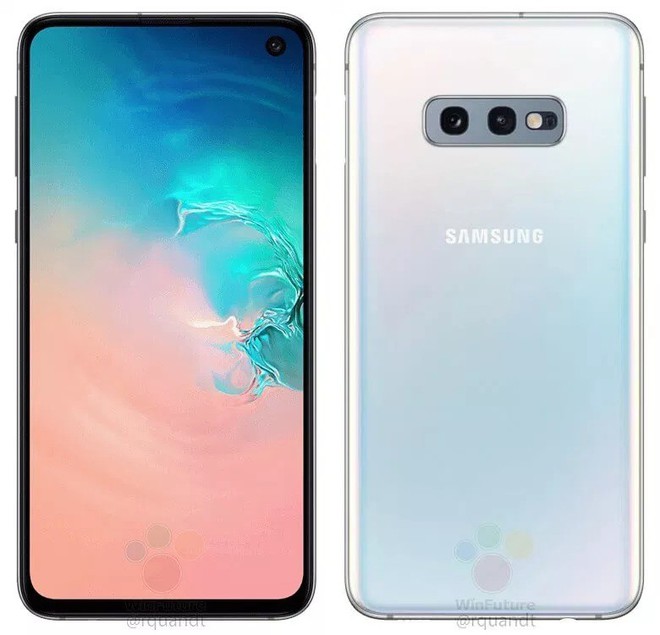 Galaxy S10e - phiên bản Galaxy S10 giá rẻ lộ ảnh render chính thức: Camera kép, màn hình phẳng, cảm biến vân tay đặt ở nút nguồn - Ảnh 1.