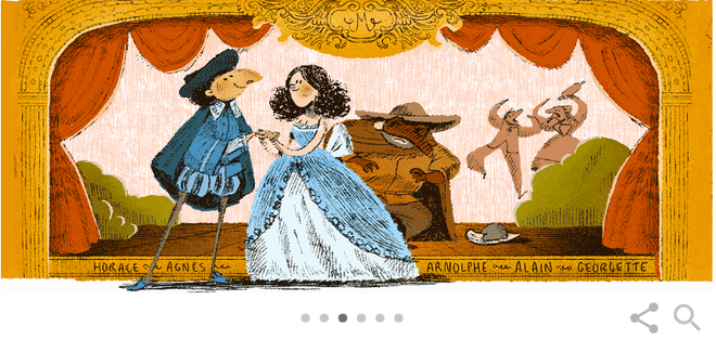 Molière là ai mà được xuất hiện trên Google Doodle hôm nay - Ảnh 1.