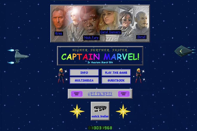 Marvel công bố website cổ điển, đầy sắc màu và vui vẻ để quảng cáo phim Captain Marvel - Ảnh 1.