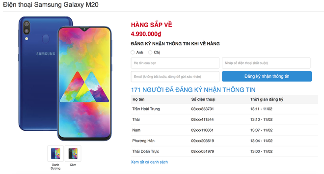 Galaxy M20 lộ giá bán rẻ như Xiaomi tại Việt Nam, bán ra ngay giữa tháng 2 - Ảnh 2.