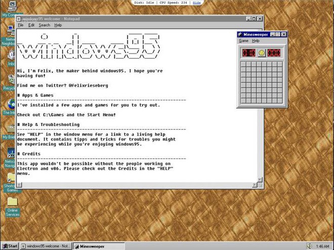 Thử ngay Windows 95 phiên bản 2.0 trên Linux, macOS và Windows với nhiều ứng dụng, tựa game mới - Ảnh 1.