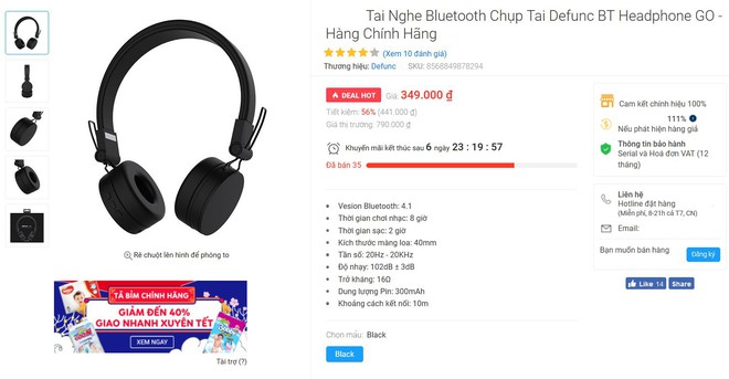 Săn sale đầu năm, “vớ” ngay được tai nghe Bluetooth thương hiệu Châu Âu chất lượng khá ổn, pin nghe cả tuần mà giá thì siêu mềm mịn! - Ảnh 1.