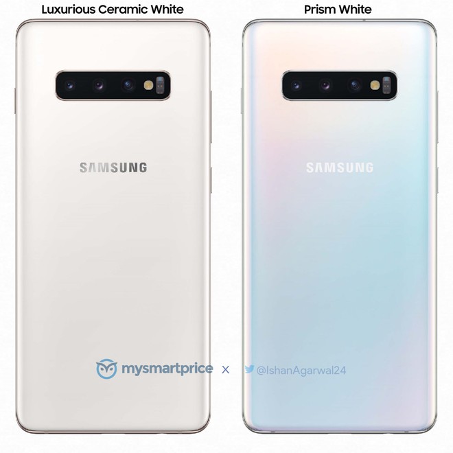 Galaxy S10 Plus màu trắng gốm (Luxurious Ceramic White) lộ ảnh - Ảnh 1.