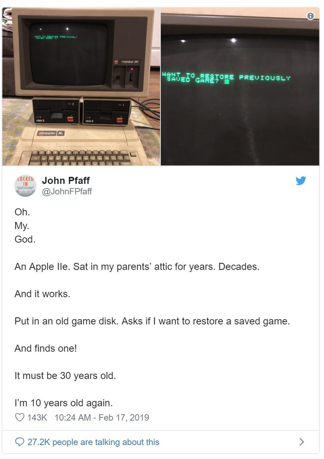Một người đàn ông tìm thấy máy tính Apple đã 30 năm tuổi nhưng vẫn hoạt động ngon lành, mở được game, load được file save - Ảnh 2.