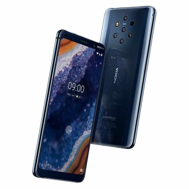 Nokia 9 PureView lộ thiết kế chính thức, mặt lưng kính cong, 5 camera sau xếp thành hình lục giác, có cảm biến vân tay dưới màn hình - Ảnh 1.