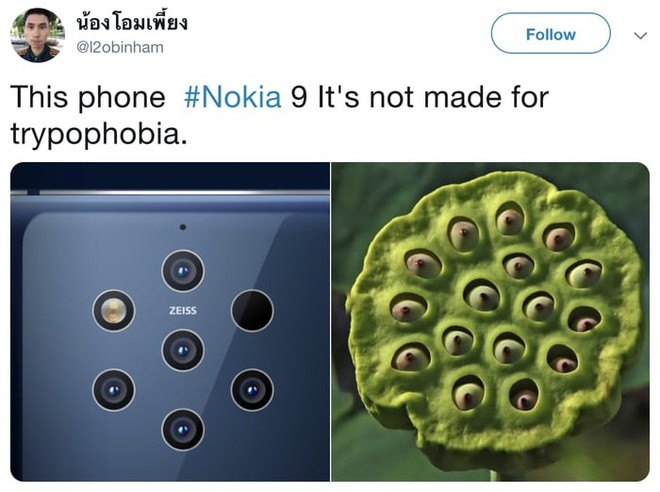 Camera tổ ong trên Nokia 9 PureView khiến hội mắc chứng sợ lỗ trypophobia nổi da gà - Ảnh 3.