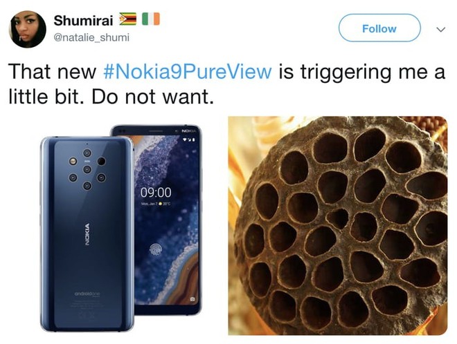 Camera tổ ong trên Nokia 9 PureView khiến hội mắc chứng sợ lỗ trypophobia nổi da gà - Ảnh 4.