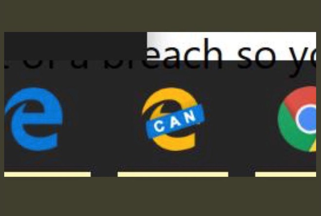 Rò rỉ logo và giao diện của Microsoft Edge bản dùng nhân Chromium: từ xanh sang vàng - Ảnh 1.