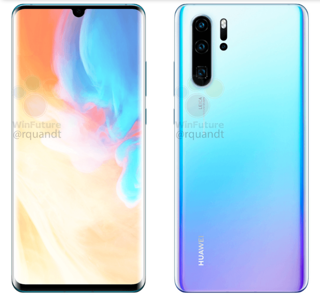 Huawei P30 và P30 Pro lộ ảnh báo chí, màn hình giọt nước cực nhỏ, 4 camera sau - Ảnh 1.