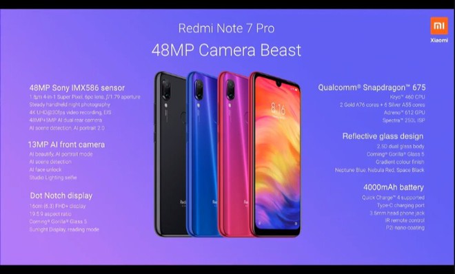 Redmi Note 7 Pro chính thức ra mắt, Snapdragon 675, cảm biến Sony 48MP, pin 4.000mAh, giá từ 4,5 triệu - Ảnh 1.