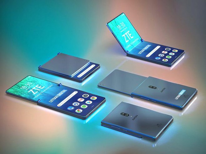 Đâu chỉ có Samsung, ZTE cũng đang ấp ủ một mẫu smartphone màn hình gập dọc thú vị không kém - Ảnh 1.