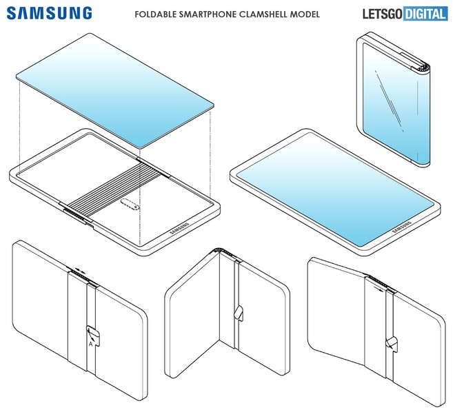 Bằng sáng chế hé lộ thiết kế smartphone màn hình gập của Samsung nhìn giống Huawei Mate X - Ảnh 1.