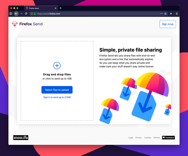 Firefox chính thức ra mắt dịch vụ chuyển file miễn phí có tên Send, cho phép chia sẻ đến 2,5 GB - Ảnh 1.