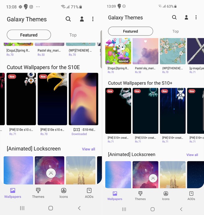 Samsung đích thân tạo danh mục riêng cho hình nền che nốt ruồi Galaxy S10 trên Galaxy Themes store - Ảnh 1.