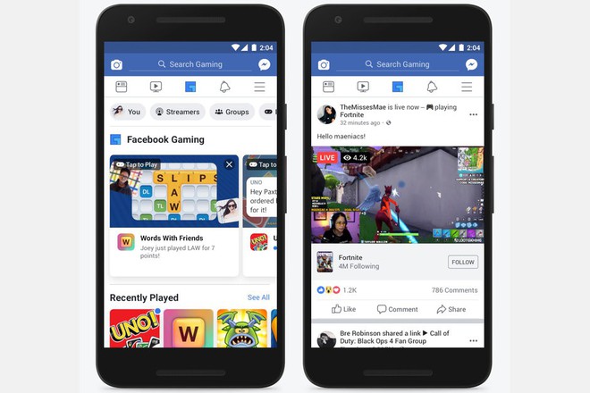 Facebook bổ sung thêm tab Gaming vào ứng dụng trên smartphone, hy vọng có thể lôi kéo người dùng - Ảnh 1.