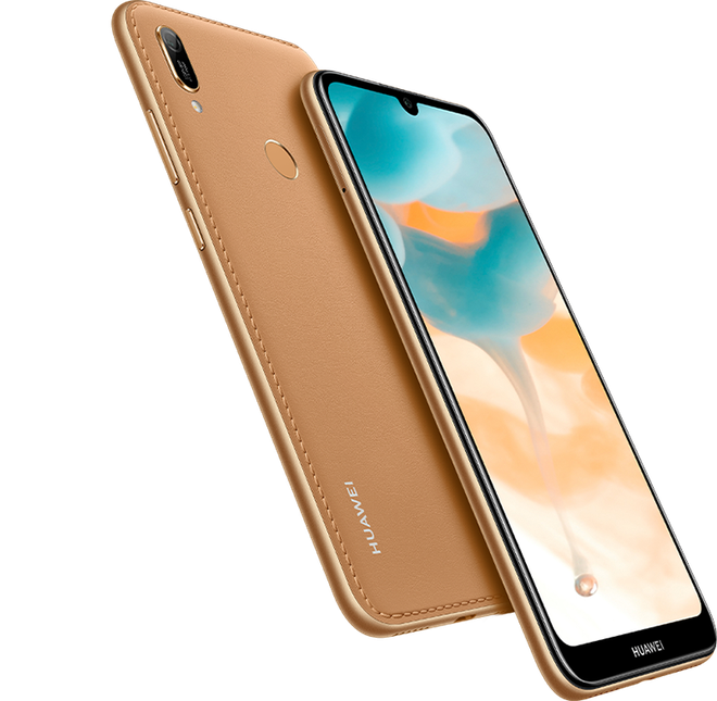 Huawei Y6 (2019) ra mắt: Mặt lưng bằng da, màn hình giọt nước, chip MediaTek Helio A22 - Ảnh 1.