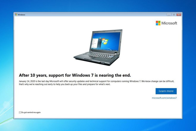 Microsoft bắt đầu làm phiền người dùng bằng thông báo Windows 7 sắp bị khai tử - Ảnh 1.