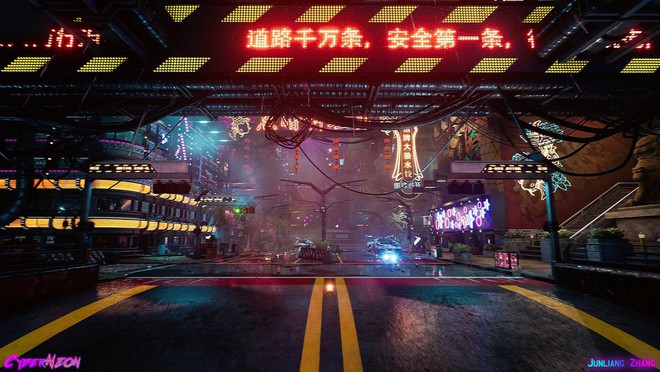 Dùng Unreal Engine, developer tự mình tạo ra thành phố Trung Quốc đậm chất cyberpunk trong 1,5 năm - Ảnh 2.