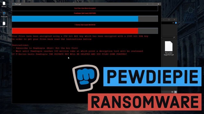 Xuất hiện loại ransomeware kỳ quái, chỉ mở khóa tập tin của nạn nhân khi PewDiePie đạt 100 triệu subscribers - Ảnh 1.