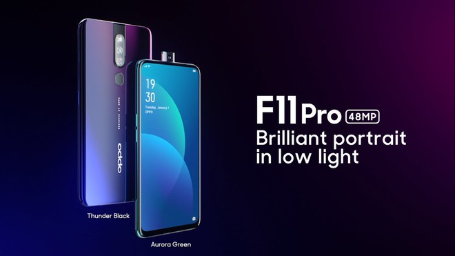 OPPO F11 Pro ra mắt: Camera chính 48MP, camera selfie thò thụt, pin 4000mAh - Ảnh 1.