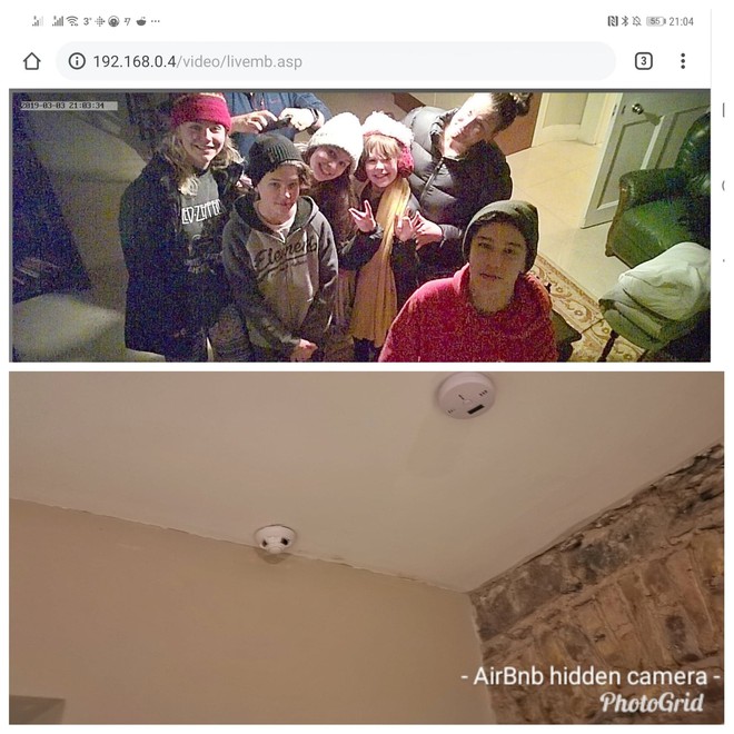 Tìm mạng Wi-Fi, khách Airbnb phát hiện camera quay lén giấu trong thiết bị báo khói - Ảnh 1.