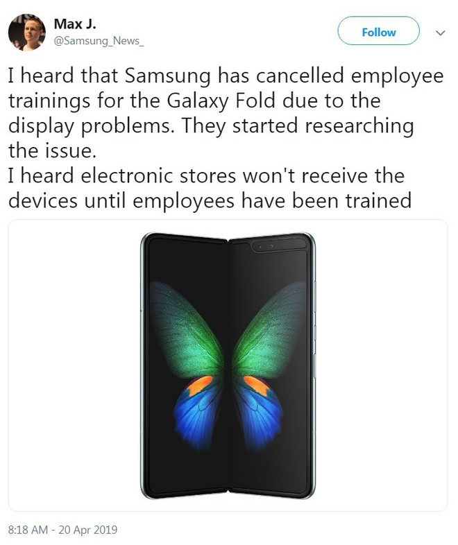 Samsung ngừng đào tạo nhân viên chuyên trách, có thể lùi ngày ra mắt Galaxy Fold? - Ảnh 1.