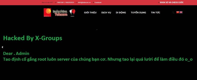 Vừa ra mắt được vài tiếng, website của nhà mạng ITelecom đã bị hack - Ảnh 1.