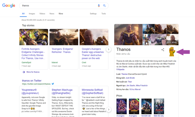 Google Tìm kiếm đã có Găng tay Vô cực cho bạn thử: Chỉ cần gõ Thanos là ra, làm luôn đi - Ảnh 1.