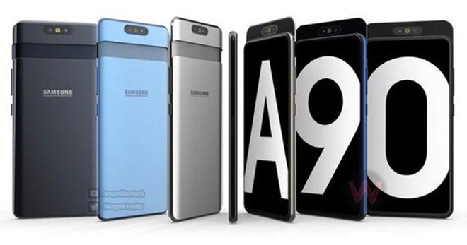 Samsung Galaxy A90 lộ toàn bộ thông số, Snapdragon 7150, màn 6.7 inch không khiếm khuyết, camera 48MP thò thụt xoay lật - Ảnh 1.