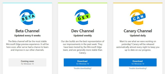 Microsoft chính thức cho cho tải về bản dùng thử của trình duyệt Edge dùng nhân Chromium - Ảnh 2.