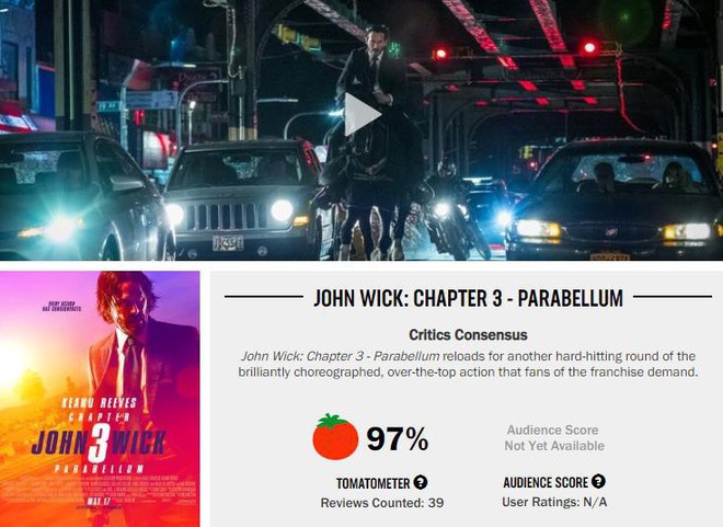 John Wick 3 đạt 97% rating trên Rotten Tomatoes, tuyệt phẩm hành động là đây chứ đâu - Ảnh 2.