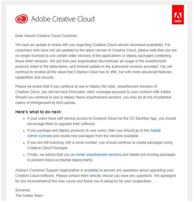 Người dùng các phiên bản cũ của phần mềm Adobe sẽ có thể bị kiện - Ảnh 2.