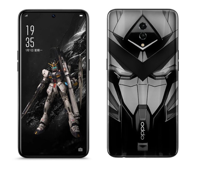 Rò rỉ smartphone Reno Gundam Edition của Oppo, màn hình đục lỗ, mặt lưng tuyệt đẹp - Ảnh 1.